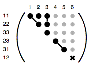 Hexagonal rank 4 tensor diagram