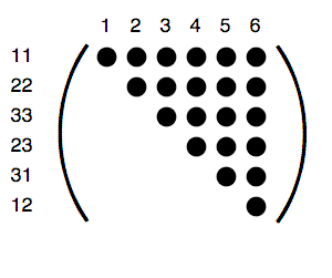 Triclinic rank 4 tensor diagram