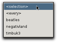The selection placeholder