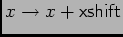 $x\to x+{\sf xshift}$