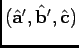 $(\hat{\bf a}', \hat{\bf b}', \hat{\bf c})$