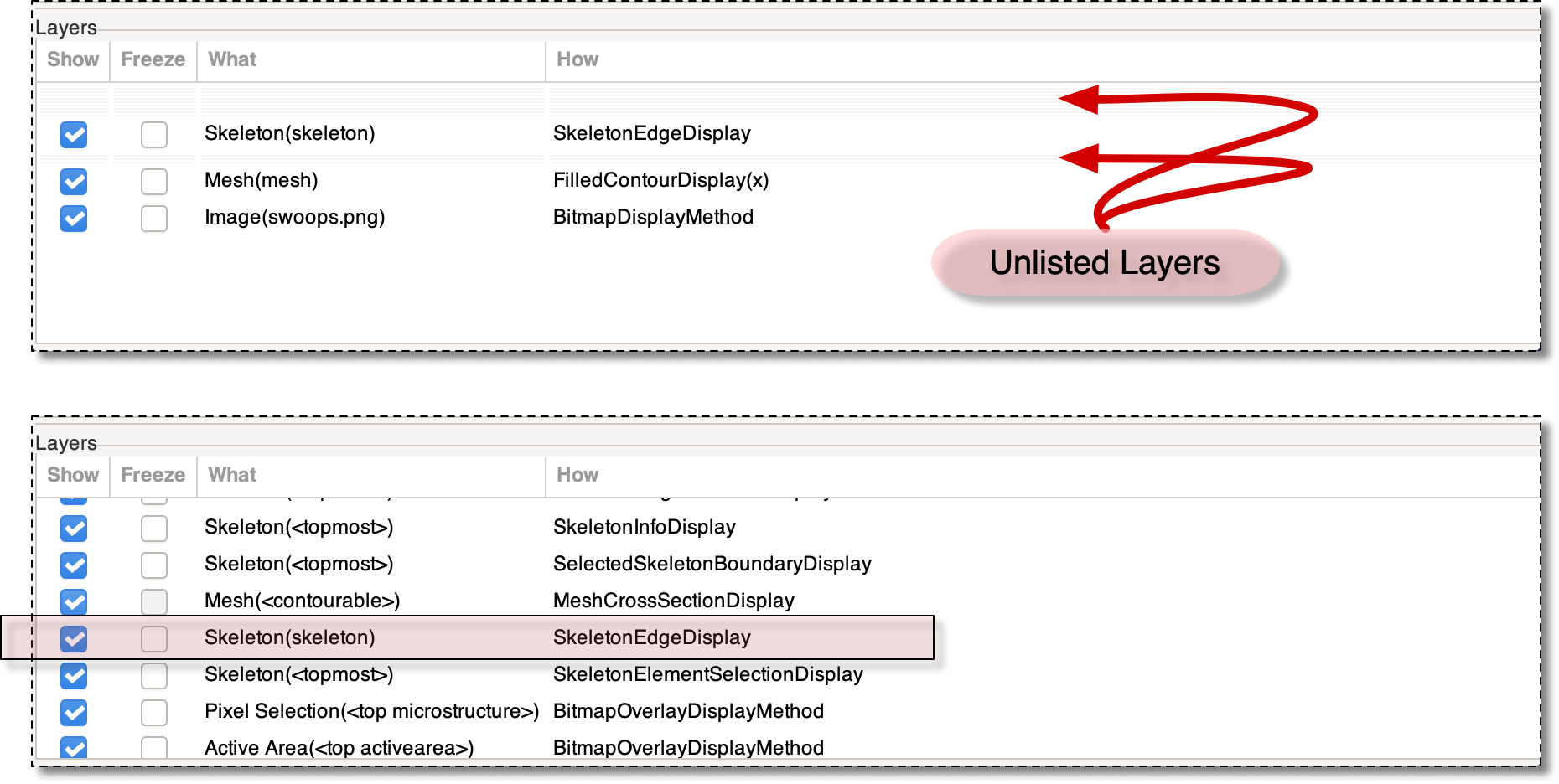 Unlisted Layers
