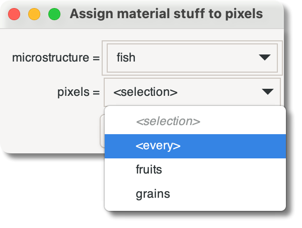 Assigning Materials to Pixels