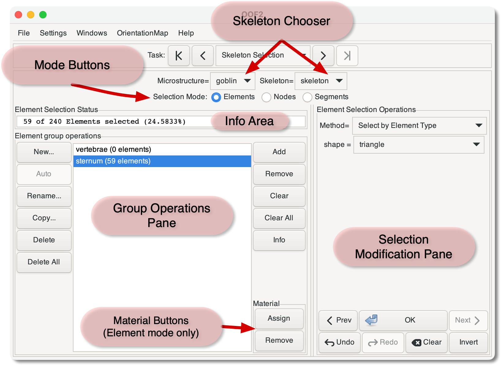 The Skeleton Selection Page