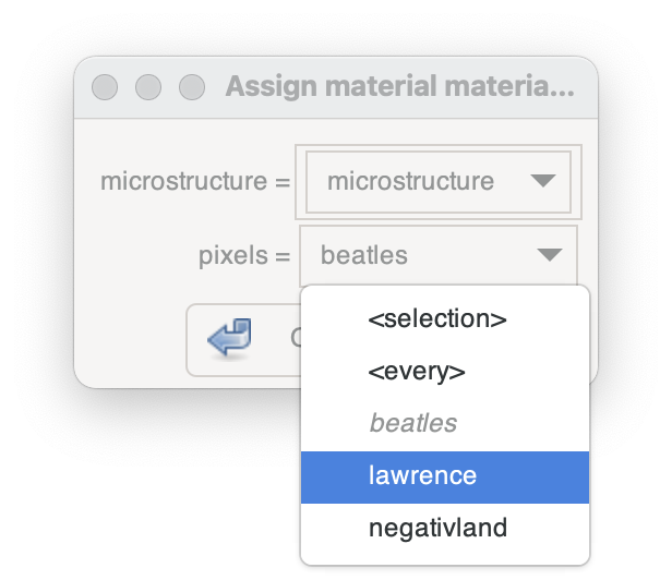 The selection placeholder