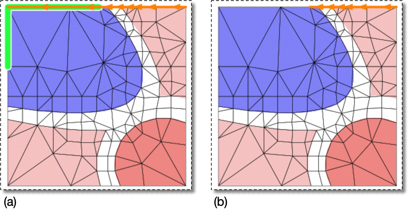 Removing Segments from a Boundary