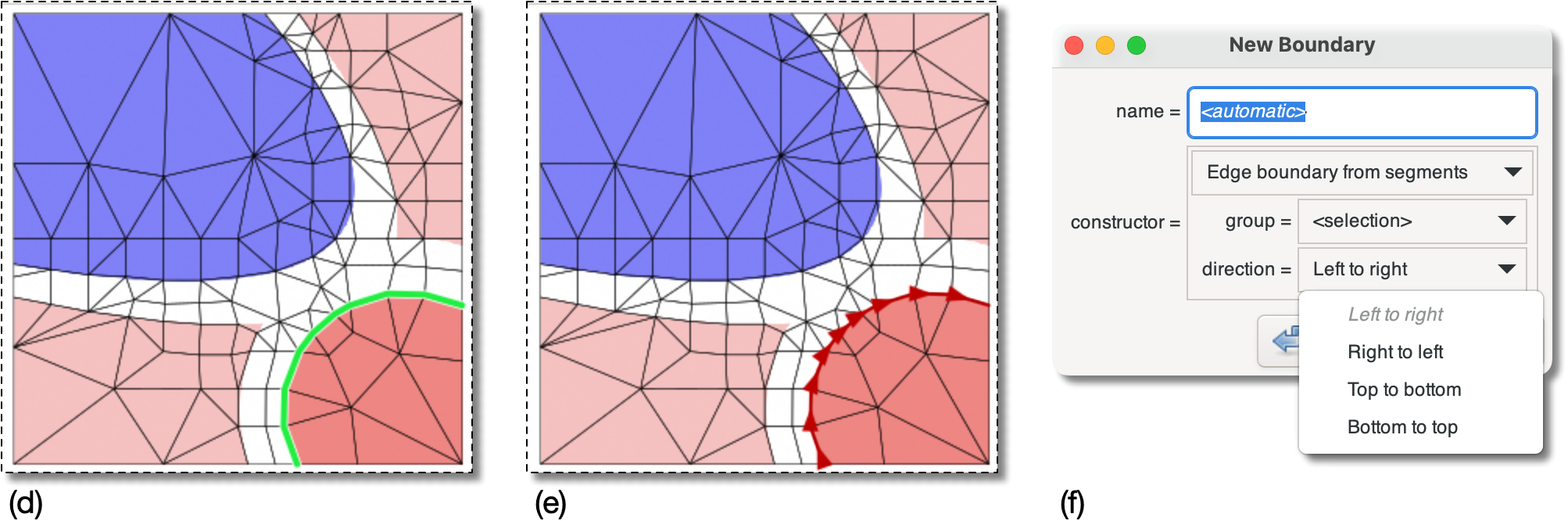 Constructing an Edge Boundary from Segments