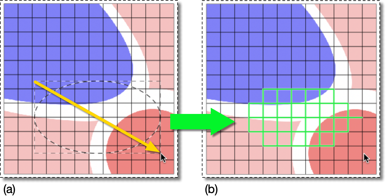 Selecting a Elliptical Set of Segments