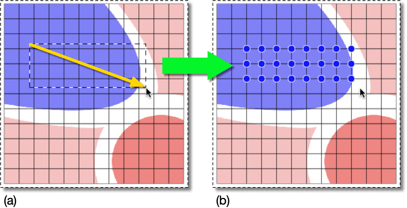 Selecting a Rectangular Set of Nodes