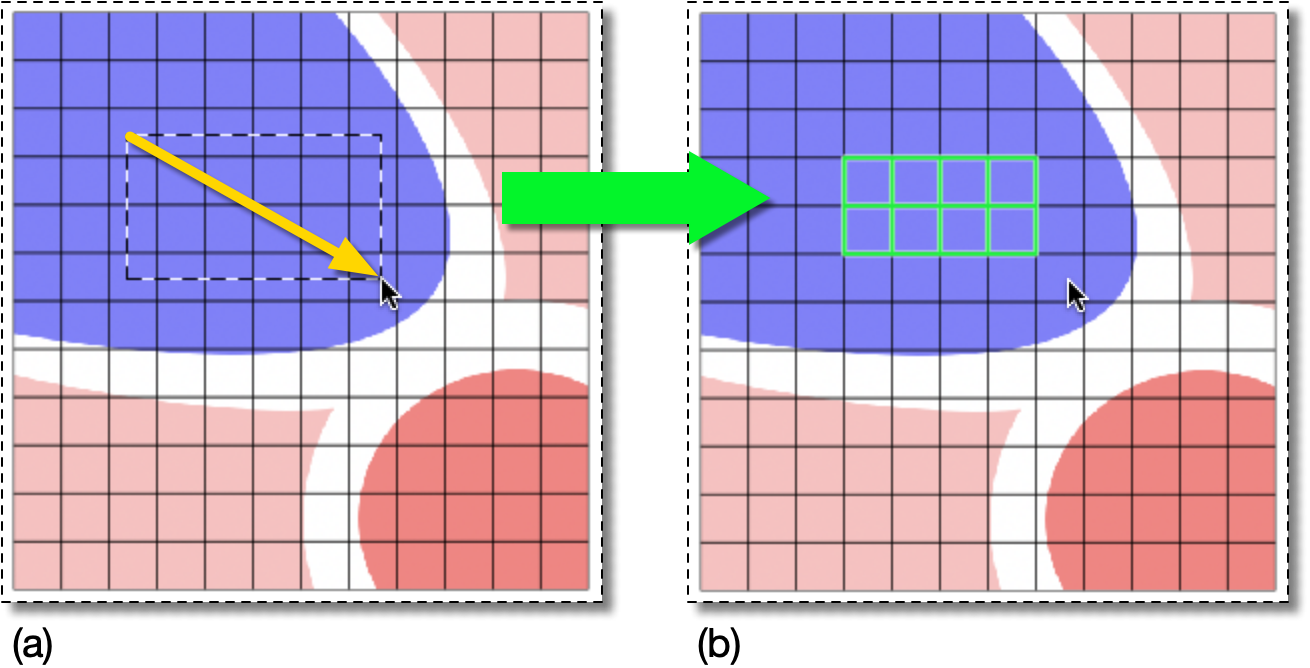 Selecting a Rectangular Set of Segments