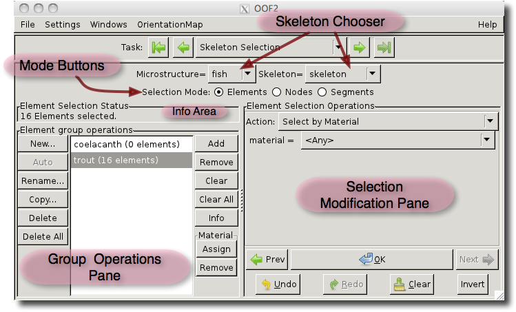 The Skeleton Selection Page