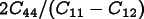 \(2C_{44}/(C_{11}-C_{12})\)