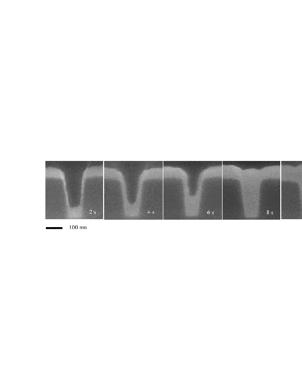cross-sectional scanning electron micrographs of experimental superfill